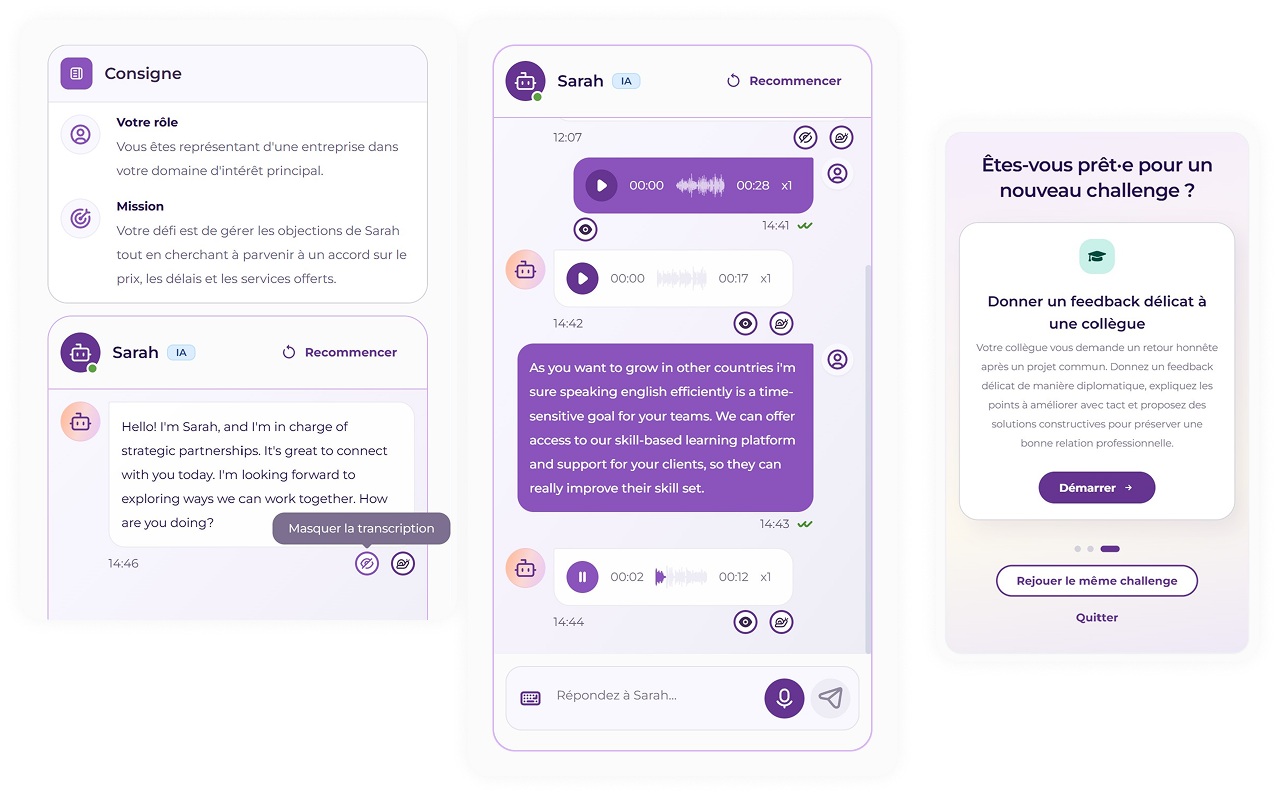 Conversation IA orale et écrite GlobalExam